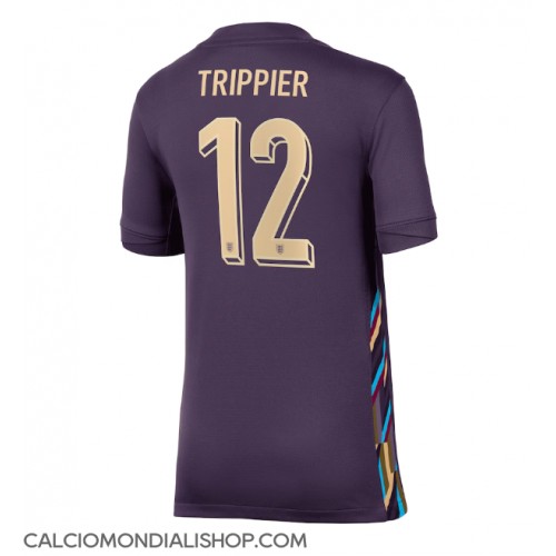 Maglie da calcio Inghilterra Kieran Trippier #12 Seconda Maglia Femminile Europei 2024 Manica Corta